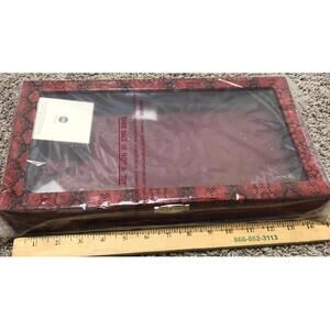 Prestige Burgundy Faux-Snake Skin Jewelry Display Box